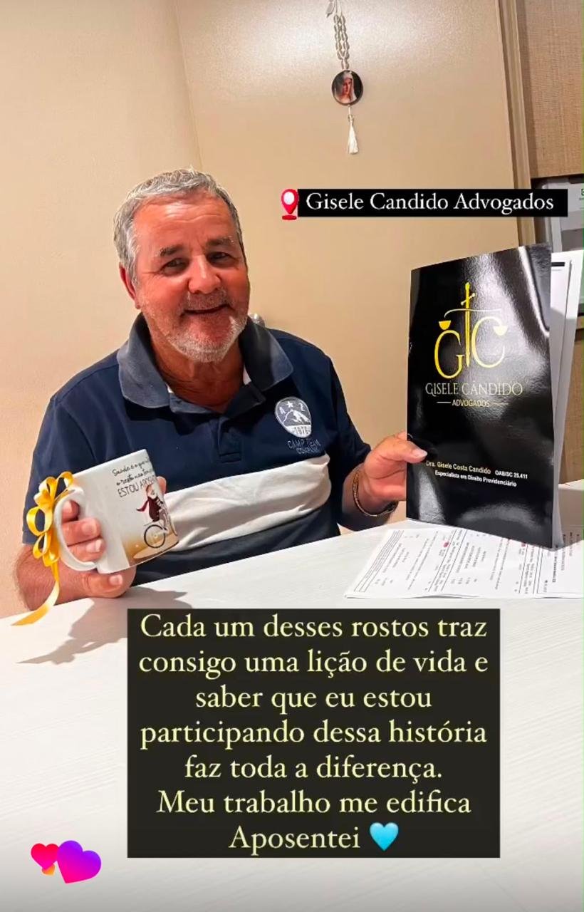 Cliente satisfeito com aposentadoria concedida